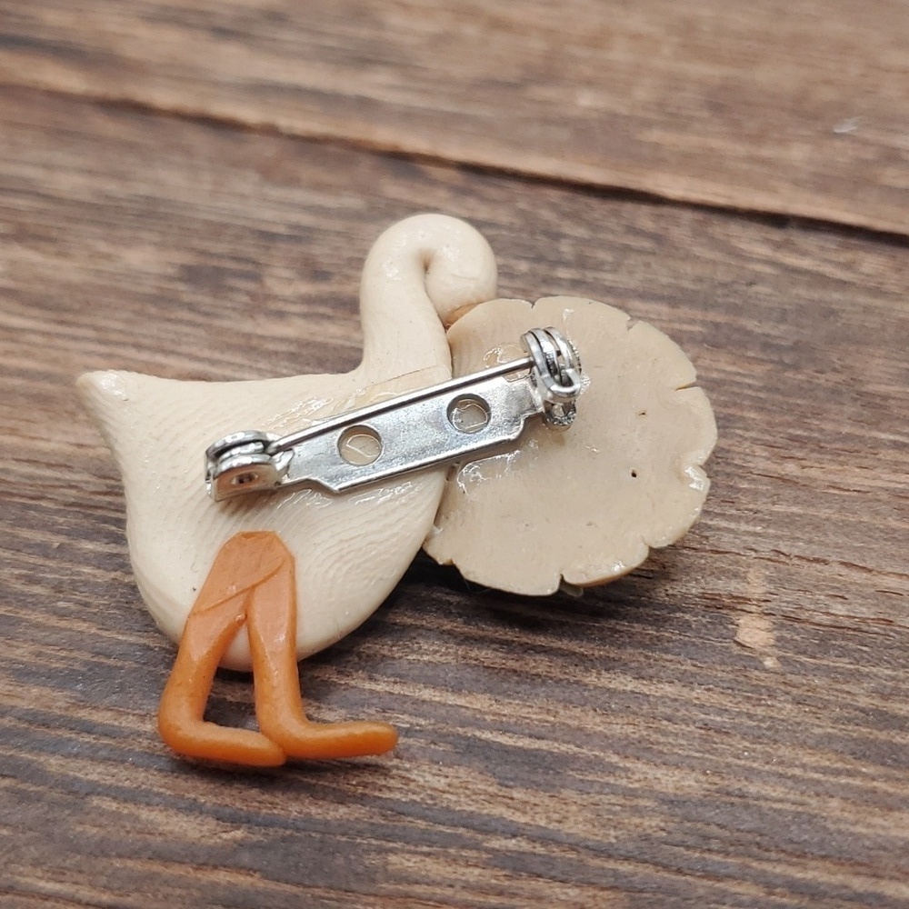 B429 garden time duckling cottage core brooch - Picture 3 of 3